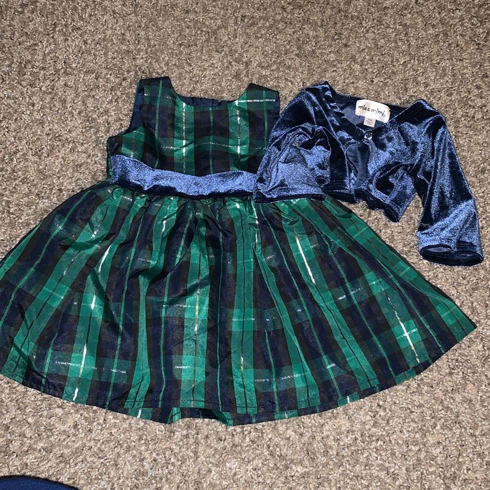 Baby girl dress and cardigan set - size 3/6 months